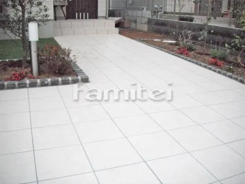 玄関アプローチ 床タイル貼り INAXイナックス マルモアート300角 MA-11 LIXILリクシル