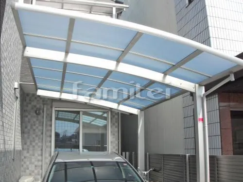 カーポート YKKAP レイナポートグランZ 風42 1台用(単棟) R型アール屋根