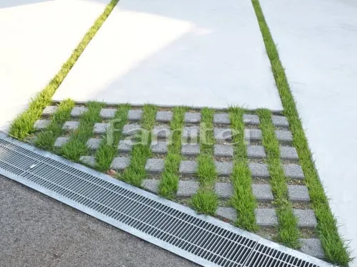 アクセント 太陽セメント ジオグリーン65 緑化舗装ブロック