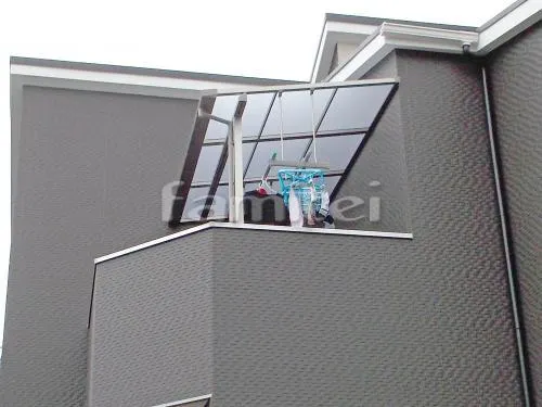 ベランダ屋根 YKKAP ヴェクターテラス屋根(ベクター) 2階用 F型フラット屋根 物干し