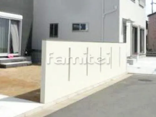 目隠し塀 塗り壁 四国化成 パレットHG塗装 スリット加工