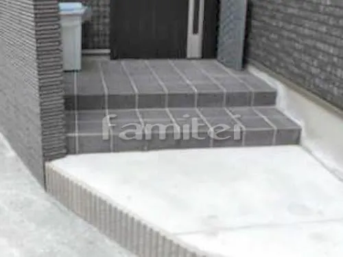 玄関ポーチ階段延長 床タイル貼り ニッタイ工業 ロッセクラシコ200角