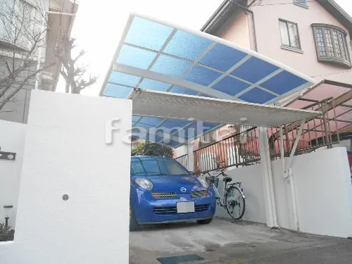 カーポート YKKAP レイナポートグラン 1台用(単棟) R型アール屋根