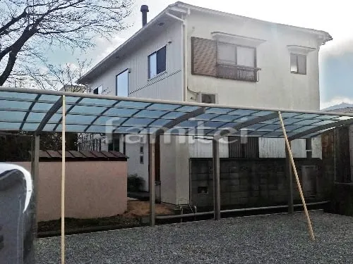 カーポート YKKAP レイナポートグラン 縦2台用(縦連棟) R型アール屋根