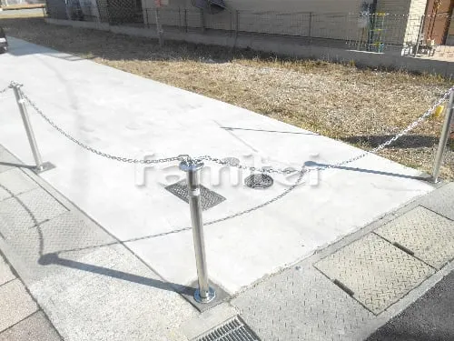 防犯車止め LIXILリクシル スペースガード F48型 埋込み式 キー