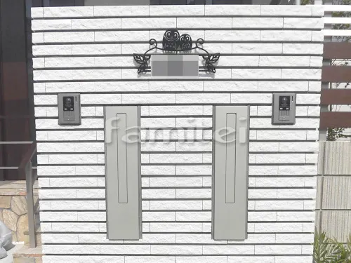 表札 アイアンサイン OS-21(黒艶消し) フレンズ 郵便受けポスト LIXILリクシル エクスポスト スリム縦型 埋め込み式 TOEXトエックス