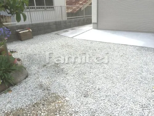 お庭 バラス砕石