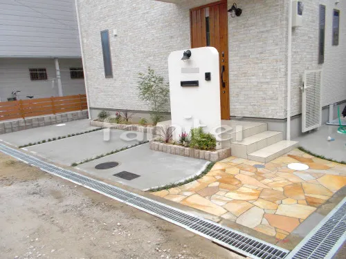 新築ナチュラル オープン外構