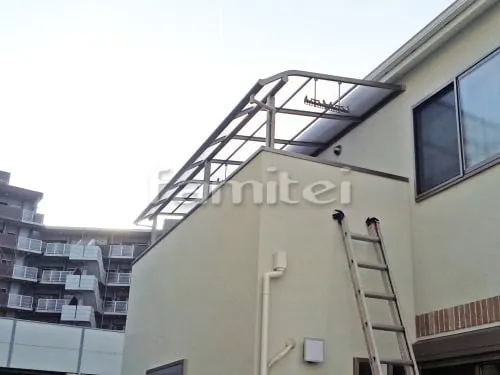 ベランダ屋根 レギュラーテラス屋根 2階用 R型アール屋根 物干し