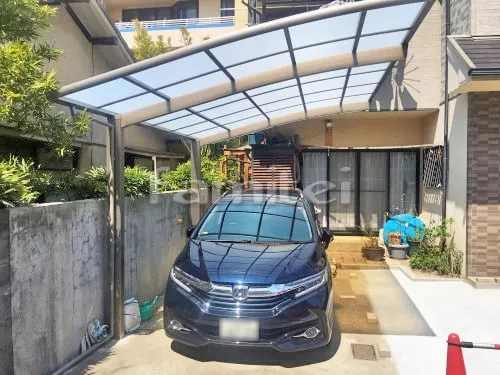 カーポート LIXILリクシル ネスカR 1台用(単棟) R型アール屋根