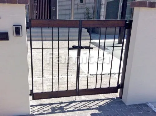 玄関門扉 LIXILリクシル ラフィーネ5B型 07-12 両開き