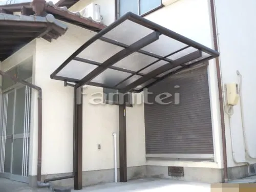 自転車バイク屋根 YKKAP レイナポートグランミニ 駐輪場屋根 サイクルポート R型アール屋根 既存カーポート撤去