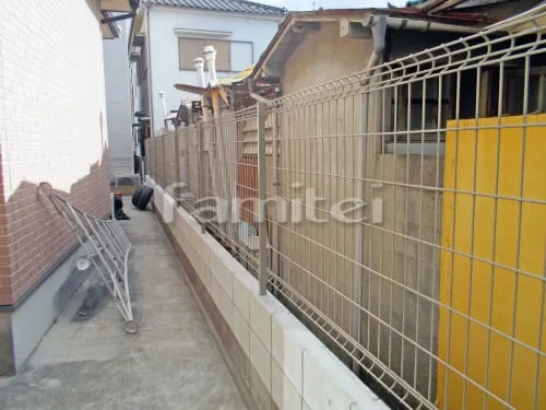 境界フェンス塀 LIXILリクシル ハイグリッドフェンスUF8型 コンクリートブロック