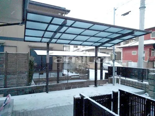 カーポート YKKAP レイナポートグラン 1台用(単棟) R型アール屋根 既存カーポート撤去