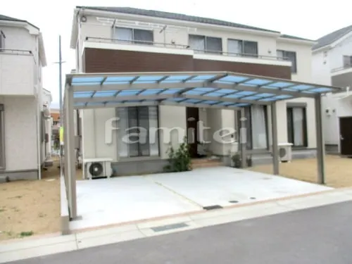 カーポート 三協アルミ セルフィ 横2台用(ワイド ツイン) F型フラット屋根