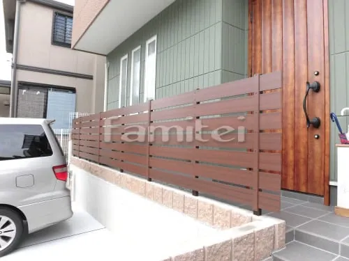 目隠しフェンス塀 F&F マイティウッド 平板 樹脂