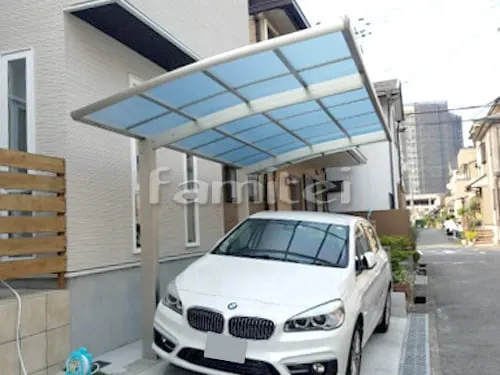 カーポート YKKAP レイナポートグラン 1台用(単棟) R型アール屋根