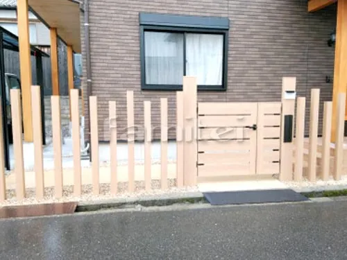 玄関まわり 機能門柱 YKKAP ルシアスB01型 門扉  ルシアスBW02型 親子両開き