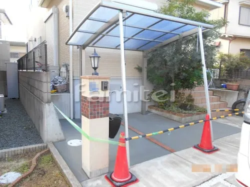 自転車バイク屋根 LIXILリクシル ネスカR R型アール屋根 サイクルポート 駐輪場屋根