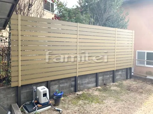 目隠しフェンス塀 F&F マイティウッド 平板 樹脂