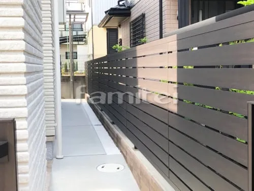 目隠しフェンス塀 F&F マイティウッド 平板 樹脂