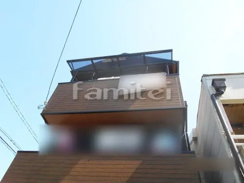 ベランダ屋根 LIXILリクシル スピーネ 3階用 F型フラット屋根 物干し