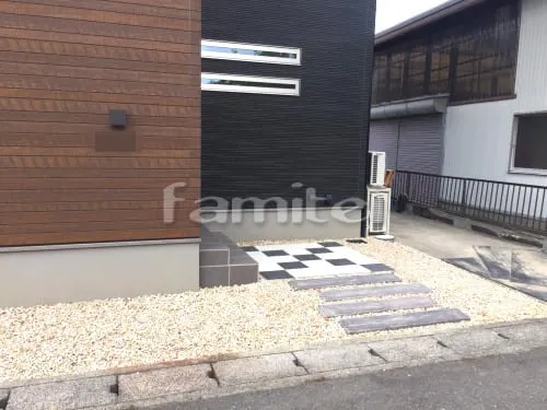 新築シンプル オープン外構