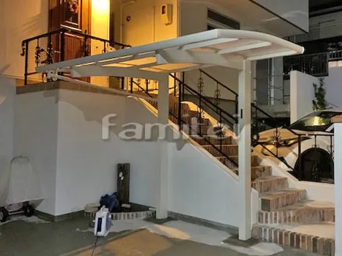 カーポート YKKAP レイナポートREグラン 1台用(単棟) R型アール屋根 前下がり 逆勾配