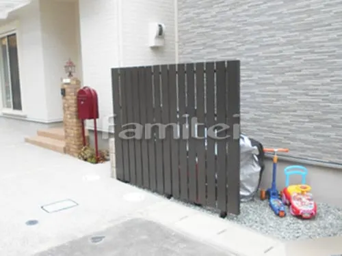 目隠しフェンス塀 F&F マイティウッド タテイタスタイル 平板 樹脂