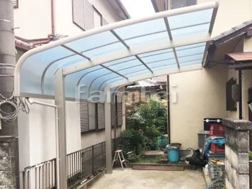 カーポート YKKAP レイナキャップポートグラン 1台用(単棟) R型アール屋根