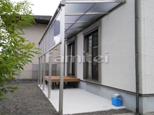 雨除け屋根 YKKAP ソラリアテラス屋根 1階用 F型フラット屋根 物干し 目隠しパネル(前面 正面) 1段