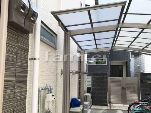 雨除け屋根 LIXILリクシル 独立式フーゴFテラス 1階用 F型フラット屋根