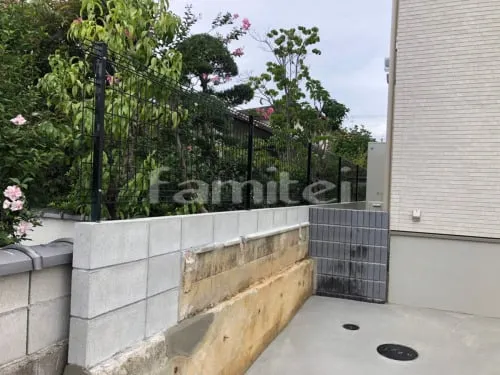 境界フェンス ハイグリットUF8型 TOEX 境界ブロックCB100 1段積み 化粧ブロック ユニソン レクト