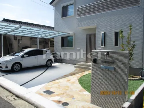 新築ナチュラル オープン外構