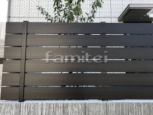 人工木・樹脂 フェンス（木調） F＆F マイティウッド ベーシック極 目隠し 木調・ラティス 樹脂