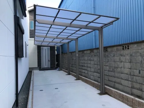 カーポート２台(縦) 連棟 LIXIL ネスカＦ フラット屋根