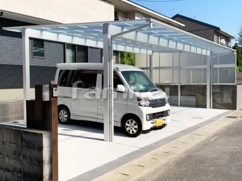 カーポート YKKAP エフルージュグラン 横3台用(ワイド トリプル) F型フラット屋根