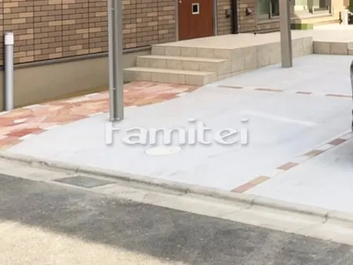 駐車場ガレージ床 土間コンクリート レンガ目地 ユニソン ミルドブリック