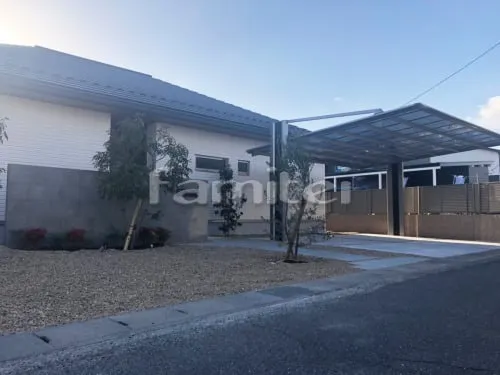 新築シンプル オープン外構