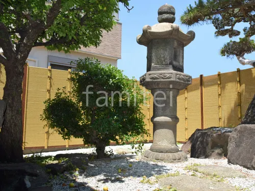 和風目隠し人工竹垣 TAKASHOタカショー こだわり竹イエロー みす