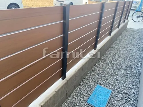 ブロック塀 （化粧ブロック） ユニソン シルマ  人工木・樹脂 フェンス（木調） F＆F マイティウッド ベーシック極 目隠し 木調・ラティス 樹脂