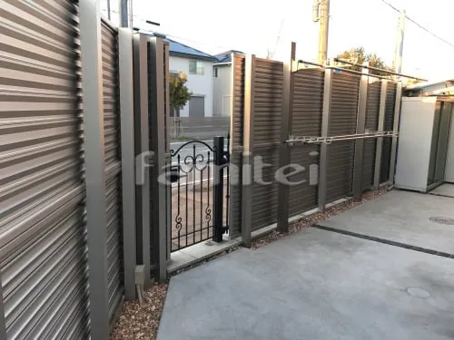 アルミ形材 フェンス YKKAP シンプレオYL1M型 横ルーバー 目隠し