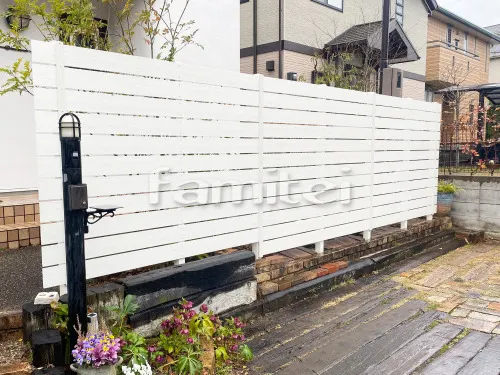 人工木・樹脂 フェンス（木調） F＆F マイティウッド ベーシック極 目隠し 木調・ラティス 樹脂