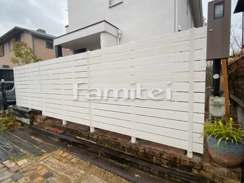 人工木・樹脂 フェンス（木調） F＆F マイティウッド ベーシック極 目隠し 木調・ラティス 樹脂