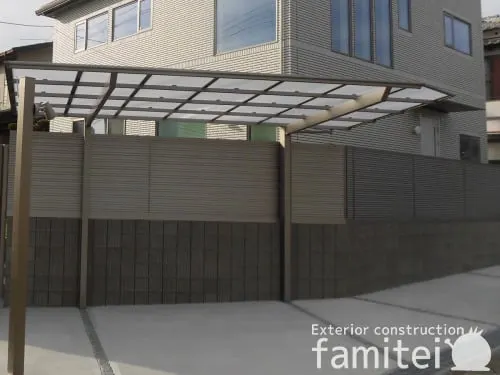 カーポート１台 （単棟） LIXIL ネスカＦ フラット屋根