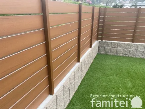 人工木・樹脂 フェンス（木調） F＆F マイティウッド ベーシック極 目隠し 木調・ラティス 樹脂 ブロック塀 （化粧ブロック） ユニソン シャモティ 