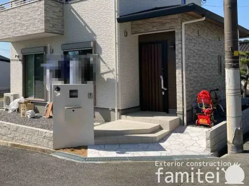 新築シンプル オープン外構