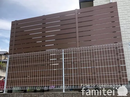 人工木・樹脂 フェンス（木調） F＆F マイティウッド ベーシック極 目隠し 木調・ラティス 樹脂