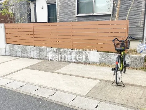 人工木・樹脂 フェンス（木調） F＆F マイティウッド ベーシック極 目隠し 木調・ラティス 樹脂