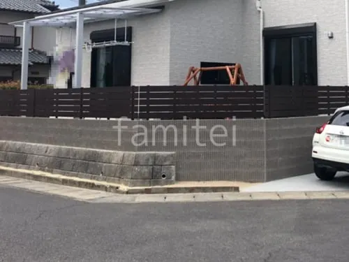 人工木・樹脂 フェンス（木調） F＆F マイティウッド ベーシック極 目隠し 木調・ラティス 樹脂 ブロック塀 （化粧ブロック） ユニソン ジャスティ 